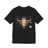 Western Longhorn Cosmic Totem Illustration Unisex T-Shirt