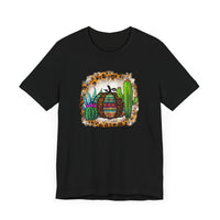 Leopard Aztec Pumpkin & Cactus Vibes Illustration Unisex T-Shirt
