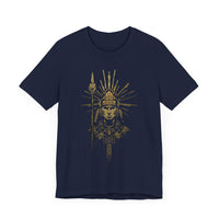 Golden Shaman Tribal Symbol Line Art Unisex T-Shirt