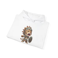 Fierce Chibi Jaguar Warrior Mayan Style Unisex Hoodie