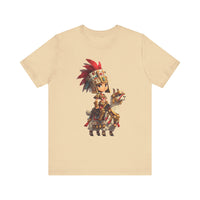 Chibi Inca Empress on Llama Unisex T-Shirt
