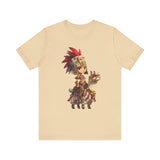 Chibi Inca Empress on Llama Unisex T-Shirt