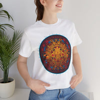 Neon Aztec Calendar Unisex T-Shirt
