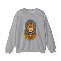 Golden Aztec Warrior Queen Illustration Unisex Sweatshirt
