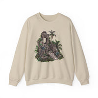 Mayan Jungle Temple Guardian Stairway Unisex Sweatshirt
