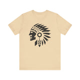 Tribal Warrior Headdress Emblem Illustration Unisex T-Shirt