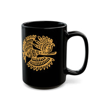 Celestial Mayan Bird Symbol Black Mug