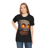 Glow-Eyed Tribal Stone Skull Unisex T-Shirt
