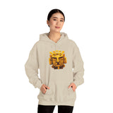 Golden Warrior Mask Andean Glyph Style Unisex Hoodie