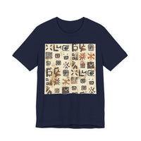 Mayan Petroglyph Stamped Texture Unisex T-Shirt