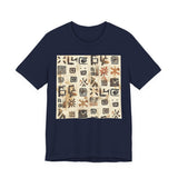 Mayan Petroglyph Stamped Texture Unisex T-Shirt