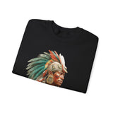 Maya Elder Warrior Watercolor Portrait Unisex Sweatshirt