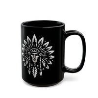 Sacred Tribal Chief Emblem Illustration Black Mug