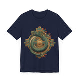 Quetzalcoatl Feathered Sun Glyph Unisex T-Shirt