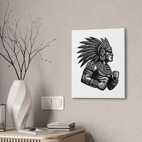 Aztec Warrior Mesoamerican Art Canvas