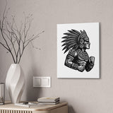 Aztec Warrior Mesoamerican Art Canvas