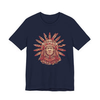 Aztec Sun Chief Feather Headdress Unisex T-Shirt