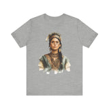 Inca Warrior Woman Watercolor Portrait and Tribal Jewelry Unisex T-Shirt