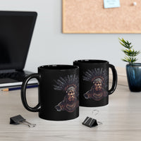 Tribal Feather Headdress Warrior Black Mug