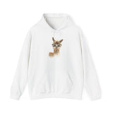 Cute Alpaca With Glasses Watercolor Illustration Unisex Hoodie