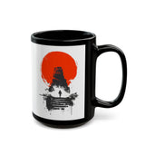 Tikal Mayan Temple Minimalist Art Black Mug
