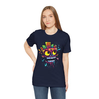 Cyber Aztec Skull Cartoon Style Unisex T-Shirt