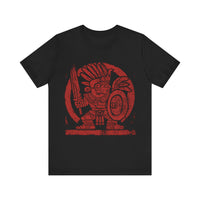 Pre-Hispanic Warrior Symbol Red Glyph Unisex T-Shirt