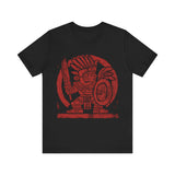 Pre-Hispanic Warrior Symbol Red Glyph Unisex T-Shirt