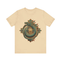 Quetzalcoatl Feathered Sun Glyph Unisex T-Shirt