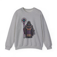 Cyber Temple Techno Priest Pixel Art Unisex Sweatshirt