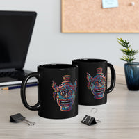 Indigenous Ceramic Vase Art Black Mug
