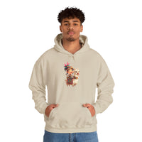 Playful Inca Girl and Llama Cartoon Unisex Hoodie