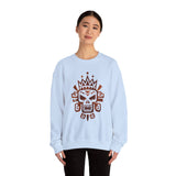 Ah Puch Mayan Skull Crown Glyph Style Unisex Sweatshirt