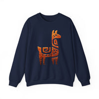 Inca Llama Rock Carving Style Unisex Sweatshirt