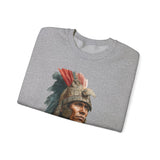 Inca Warrior Watercolor Art and Tribal Pattern Unisex Sweatshirt