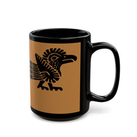 Aztec Bold Bird Illustration Black Mug