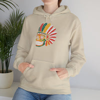 Aztec Feathered Skull Fiesta Illustration Unisex Hoodie