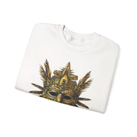 Aztec Golden Feather Headdress Mask Unisex Sweatshirt