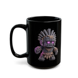 Stone Guardian of the Aztec Realm Black Mug