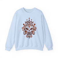 Ah Puch Mayan Skull Crown Glyph Style Unisex Sweatshirt