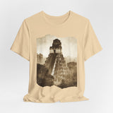 Vintage Tikal Jungle Temple Sepia Print Unisex T-Shirt
