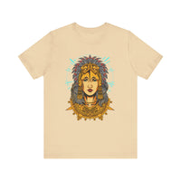 Golden Aztec Warrior Queen Illustration Unisex T-Shirt