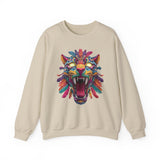 Rainbow Jaguar Mask Comic Style Unisex Sweatshirt
