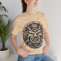 Mayan Jaguar Deity Woodcut Style Unisex T-Shirt