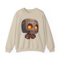 Glow-Eyed Tribal Stone Skull Unisex Sweatshirt
