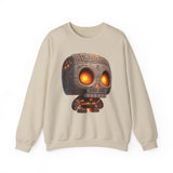 Glow-Eyed Tribal Stone Skull Unisex Sweatshirt