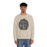 Vintage Native American Headdress Graphic Unisex Sweatshirt