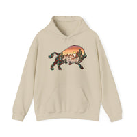 Aztec Buffalo Desert Sunset Silhouette Unisex Hoodie