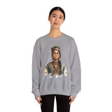 Inca Warrior Woman Watercolor Portrait and Tribal Jewelry Unisex Sweatshirt