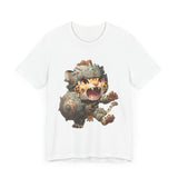 Chibi Mayan Jaguar Warrior with Tribal Shield Unisex T-Shirt